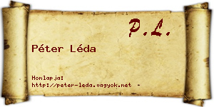 Péter Léda névjegykártya
